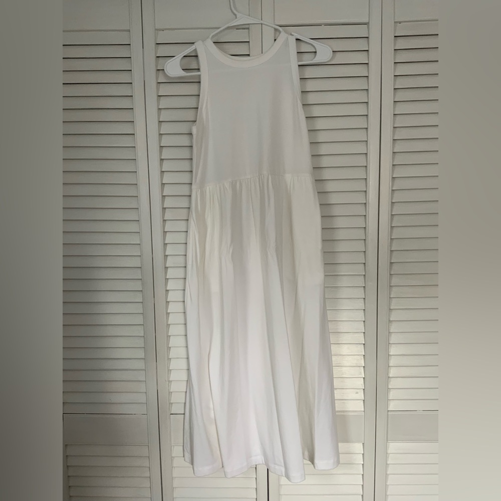 White tank tiered maxi dress